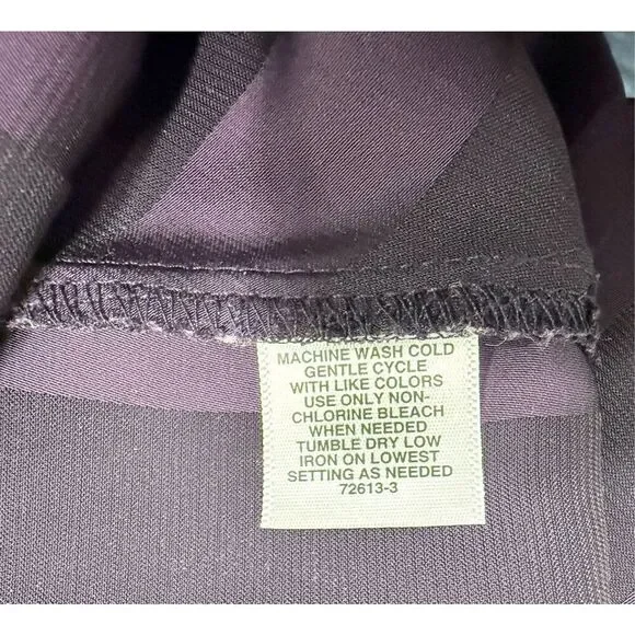 Liz Claiborne Plus Size Blouse Purple Striped Long Sleeve 3X - Picture 11 of 11